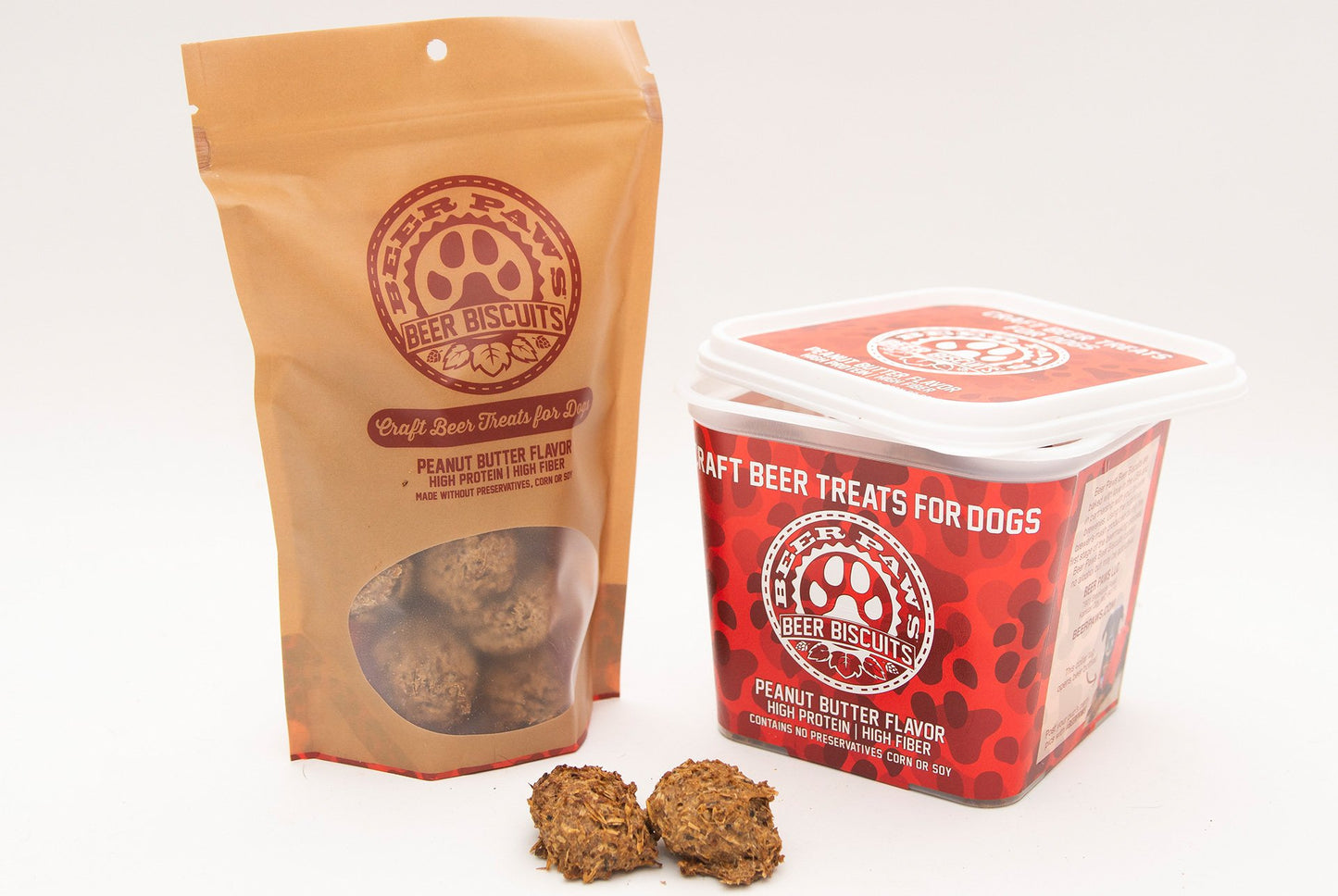 Original Beer Paws Peanut Butter Flavor Beer Biscuits Craft Beer