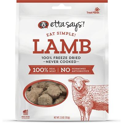 Etta Says Eat Simple! 100% Freeze Dried Lamb, Wt 2.5Oz