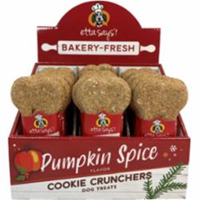 ETTA SAYS DOG 5 INCHES PUMPKIN SPICE COOKIE CRUNCHER 1OZ 24 COUNT