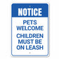 Pets Welcome Sign