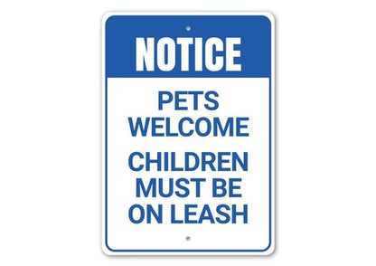 Pets Welcome Sign