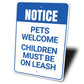 Pets Welcome Sign