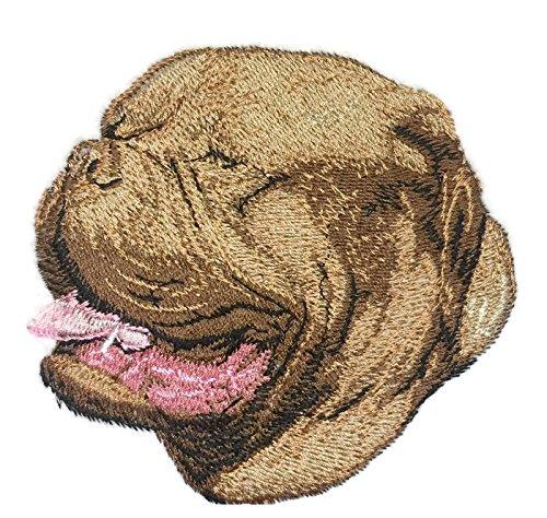 Custom Dogue de Bordeaux face Embroidered Iron on/Sew patch [4" X 4"]