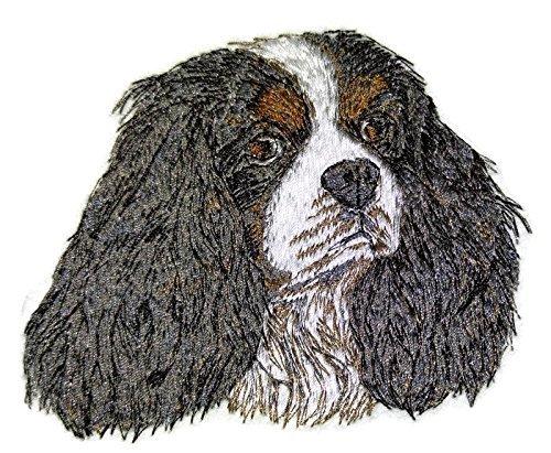 Cavalier King Charles Dog Face] Embroidery Iron On/Sew patch [4" x