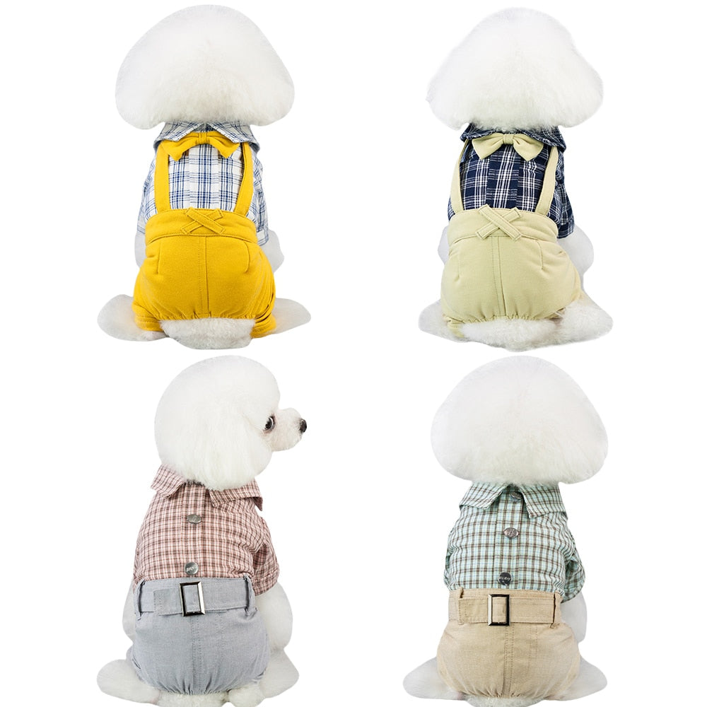 Cool Dog Clothes Bow Dog Jumpsuit Romper Pet