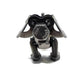 Scrap Metal Short Eared Dog Figurine, Steel Canine, Nuts and Bolts