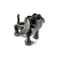 Scrap Metal Short Eared Dog Figurine, Steel Canine, Nuts and Bolts