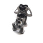 Scrap Metal Short Eared Dog Figurine, Steel Canine, Nuts and Bolts