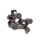 Scrap Metal Short Eared Dog Figurine, Steel Canine, Nuts and Bolts