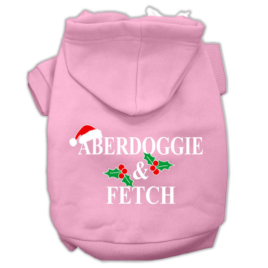 Mirage Pet 62-25-19 SMLPK Aberdoggie Christmas Screen Print Pet Hoodie