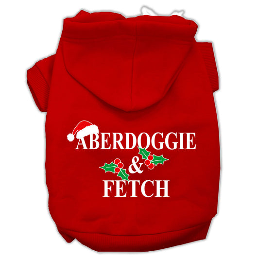 Mirage Pet 62-25-19 SMRD Aberdoggie Christmas Screen Print Pet Hoodies