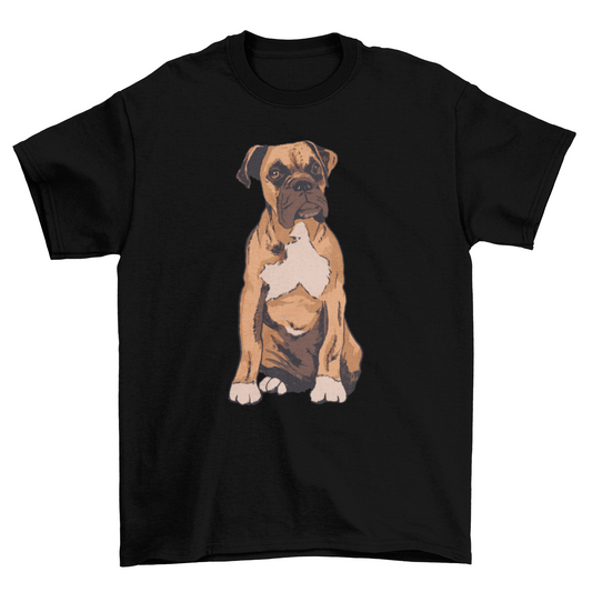 Boxer dog breed realistic t-shirt