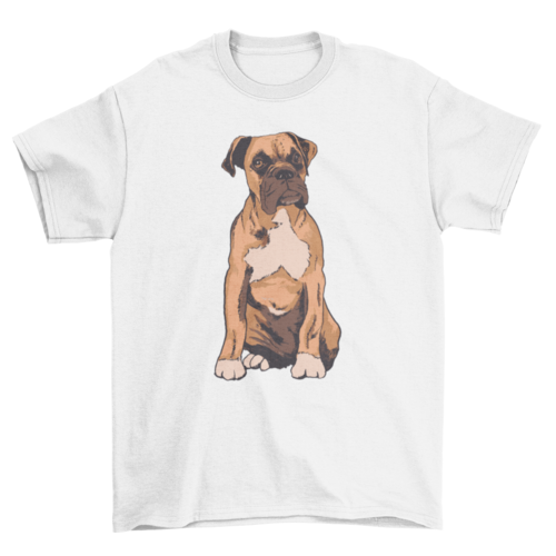 Boxer dog breed realistic t-shirt