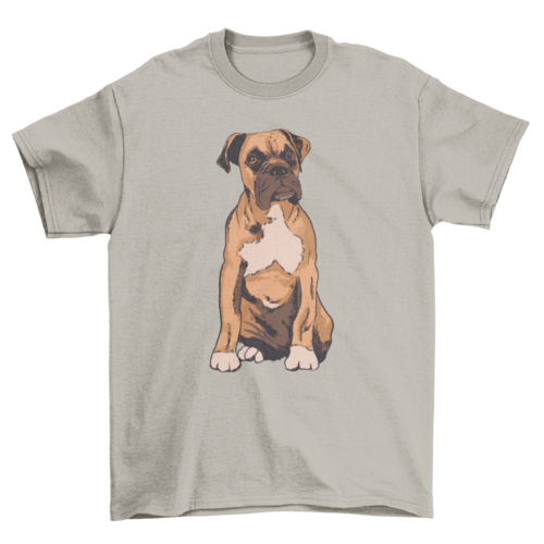 Boxer dog breed realistic t-shirt