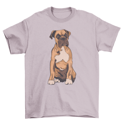 Boxer dog breed realistic t-shirt