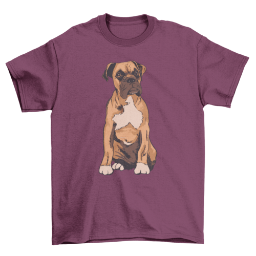 Boxer dog breed realistic t-shirt