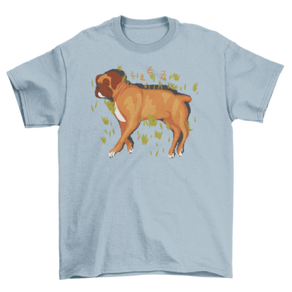 Boxer dog laying t-shirt