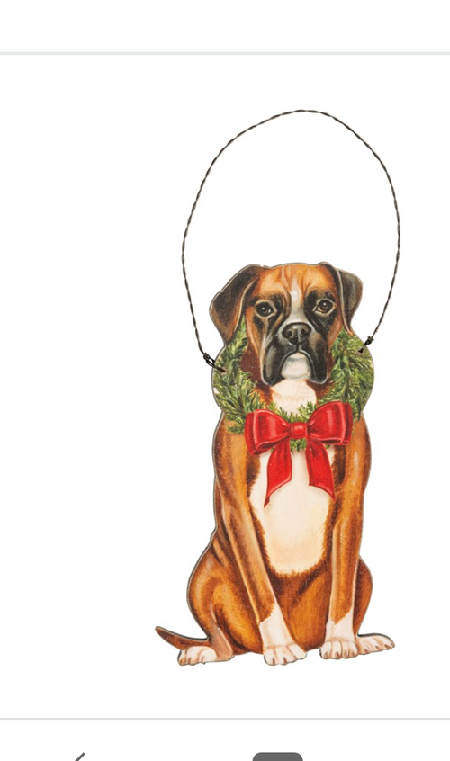 Christmas Dog Wooden Ornaments- Various Breeds