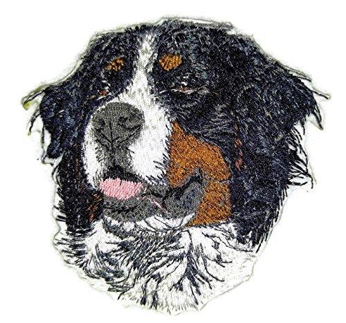 Bernese Mountain Dog Face Embroidery Iron On/Sew patch [4" x 4"]