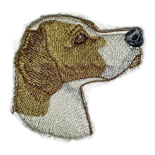 Pointer Dog Face Embroidery Iron On/Sew patch [4" x 3"]