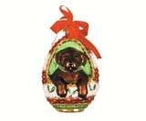 Cobane Studio COBANED287 Playful Puppy Lab Ornament, Chocolate