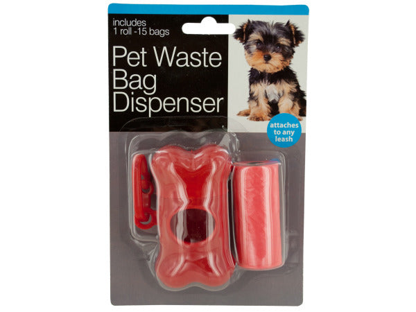 Bulk Buys DI538-24 Pet Waste Bag Dispenser with Bags, 24 Piece -Pa