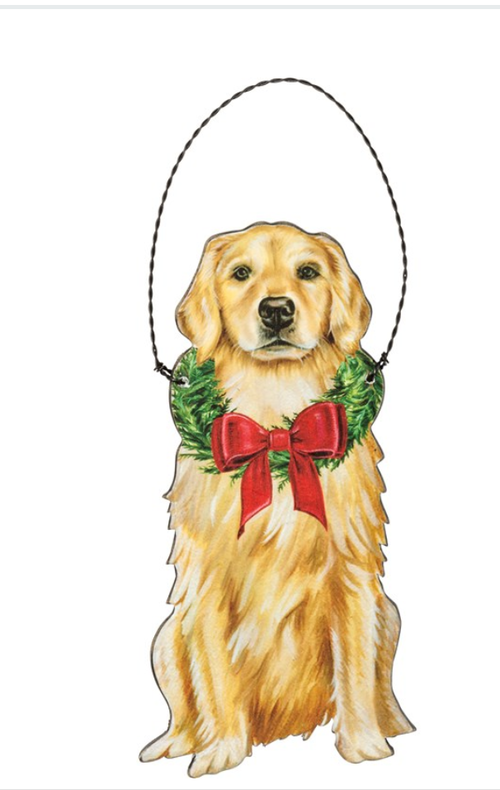 Christmas Dog Wooden Ornaments- Various Breeds